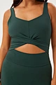 twist front sports bra